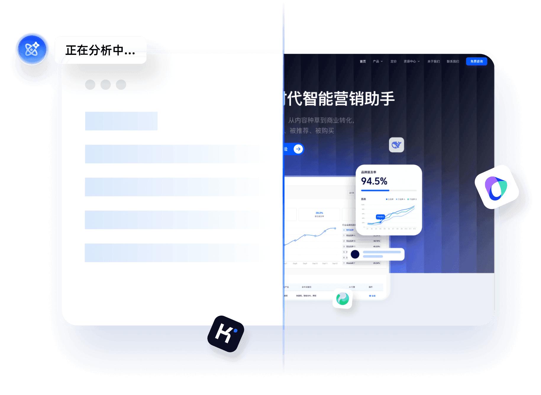 智能网站优化 - 产品功能展示